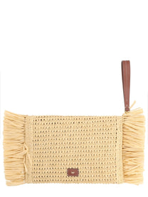 Anya Hindmarch Women's Oversize Raffia Clutch Bag Beige Anya Hindmarch