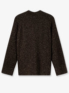 Alysi Women's Oversize Sweater in Virgin Wool Blend Choco