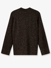 Alysi Women's Oversize Sweater in Virgin Wool Blend Choco