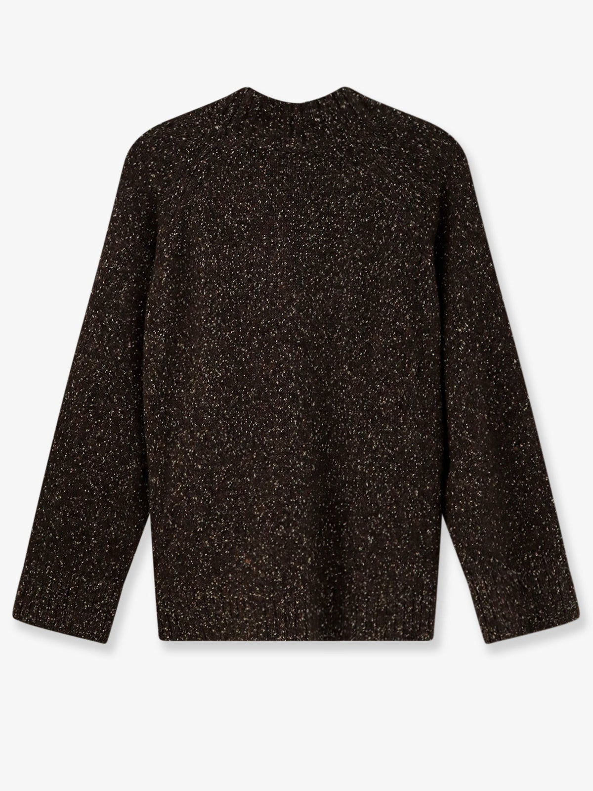 Alysi Women's Oversize Sweater in Virgin Wool Blend Choco
