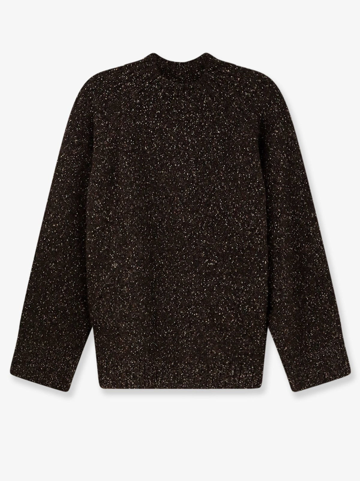 Alysi Women's Oversize Sweater in Virgin Wool Blend Choco