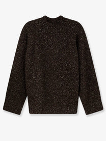 Alysi Women's Oversize Sweater in Virgin Wool Blend Choco