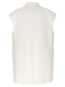 Jil Sander Oversize Tailored Vest White