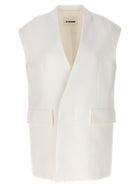 Jil Sander Oversize Tailored Vest White