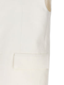 Jil Sander Oversize Tailored Vest White