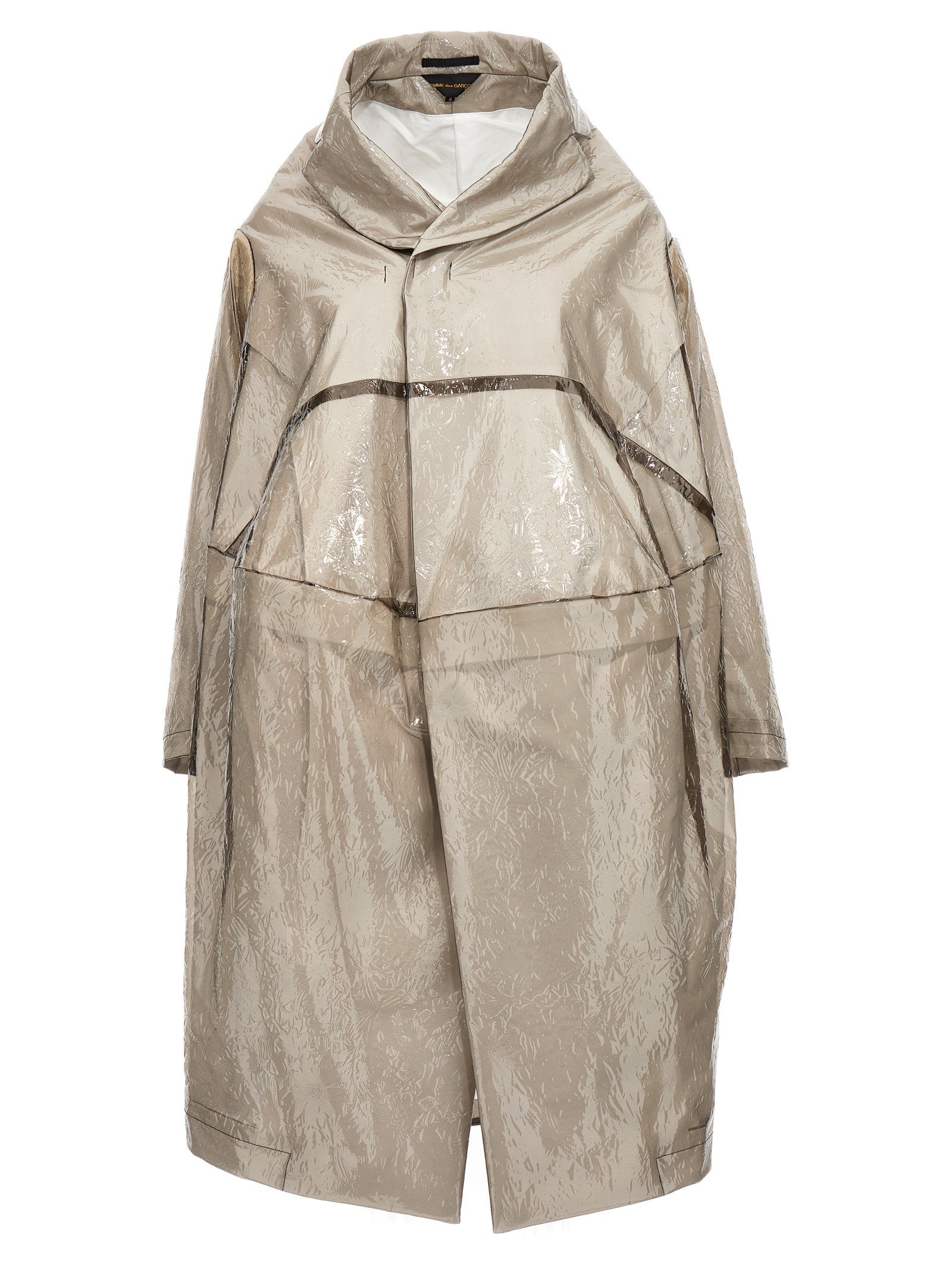Comme Des Garçons Oversize Texture Trench Coat Grey