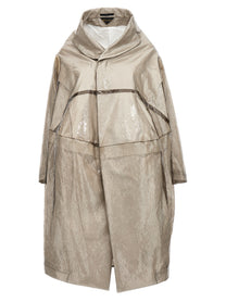 Comme Des Garçons Oversize Texture Trench Coat Grey