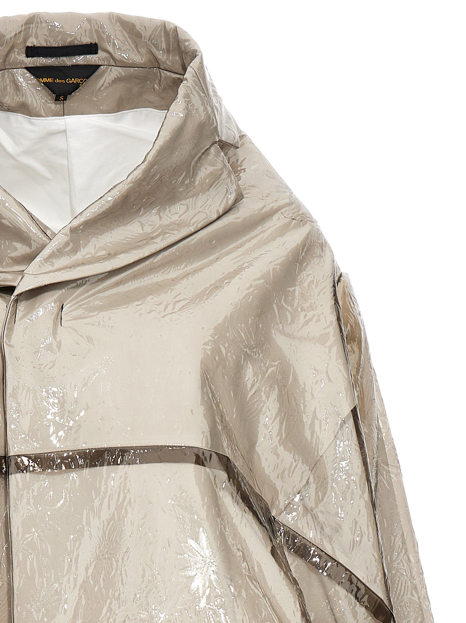 Comme Des Garçons Oversize Texture Trench Coat Grey