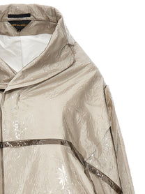 Comme Des Garçons Oversize Texture Trench Coat Grey