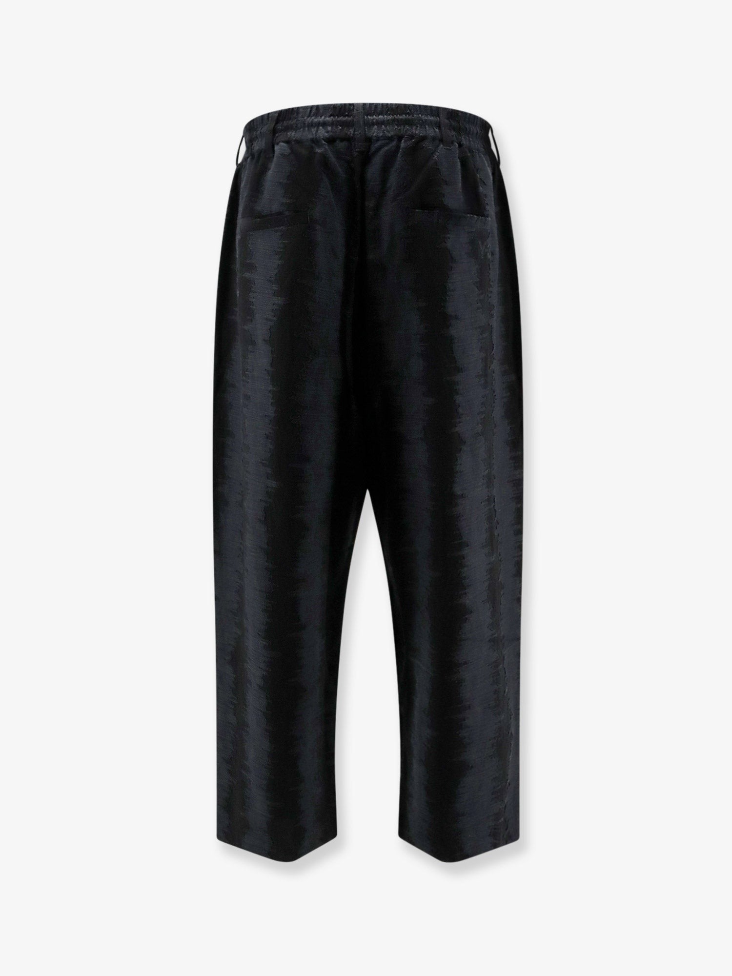 Y-3 Men's Cotton and Linen Trousers Black
