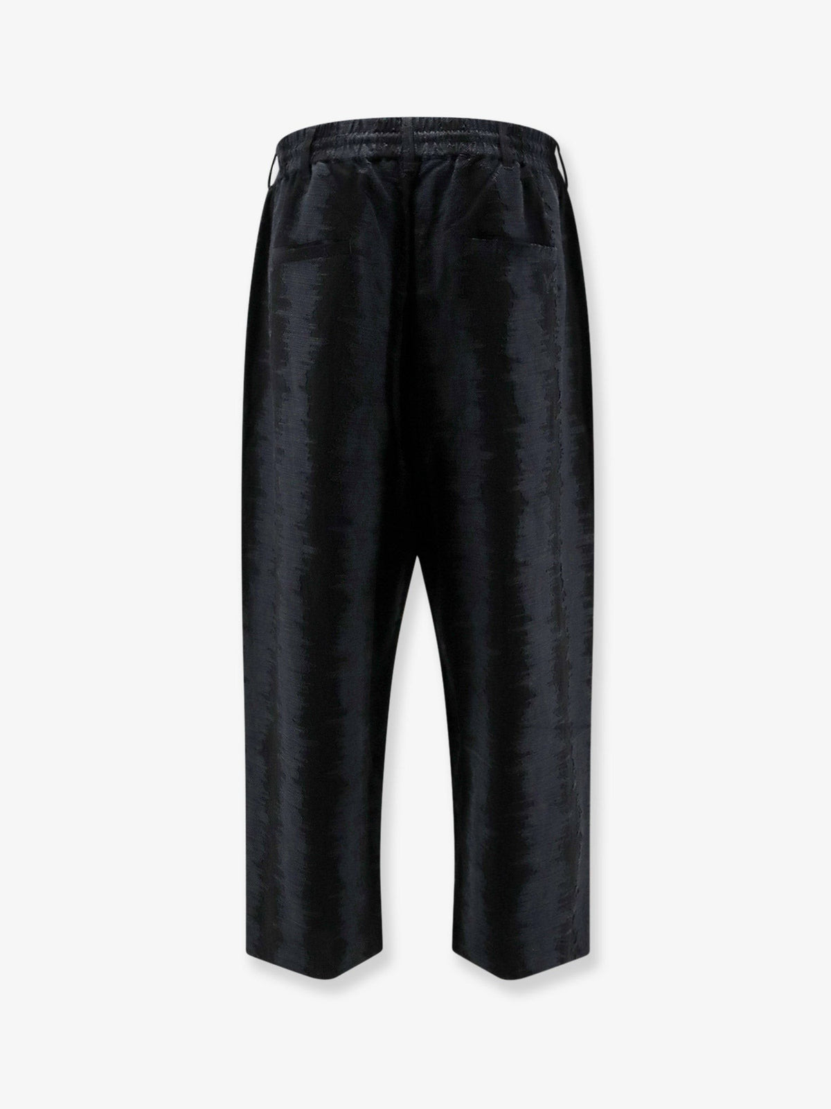 Y-3 Men's Cotton and Linen Trousers Black, view 2