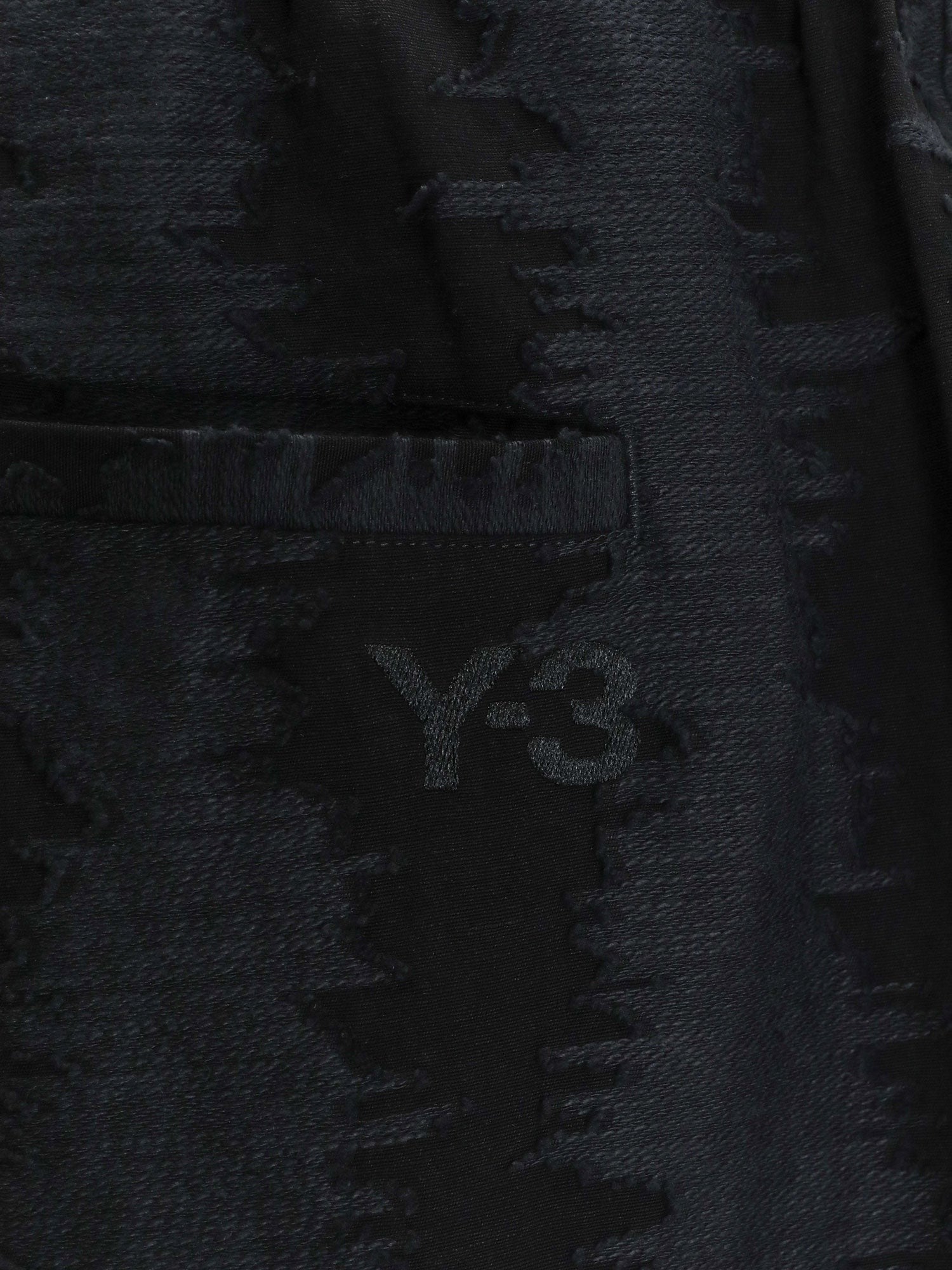 Y-3 Men's Cotton and Linen Trousers Black