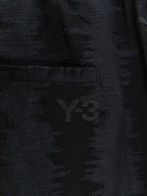 Y-3 Men's Cotton and Linen Trousers Black