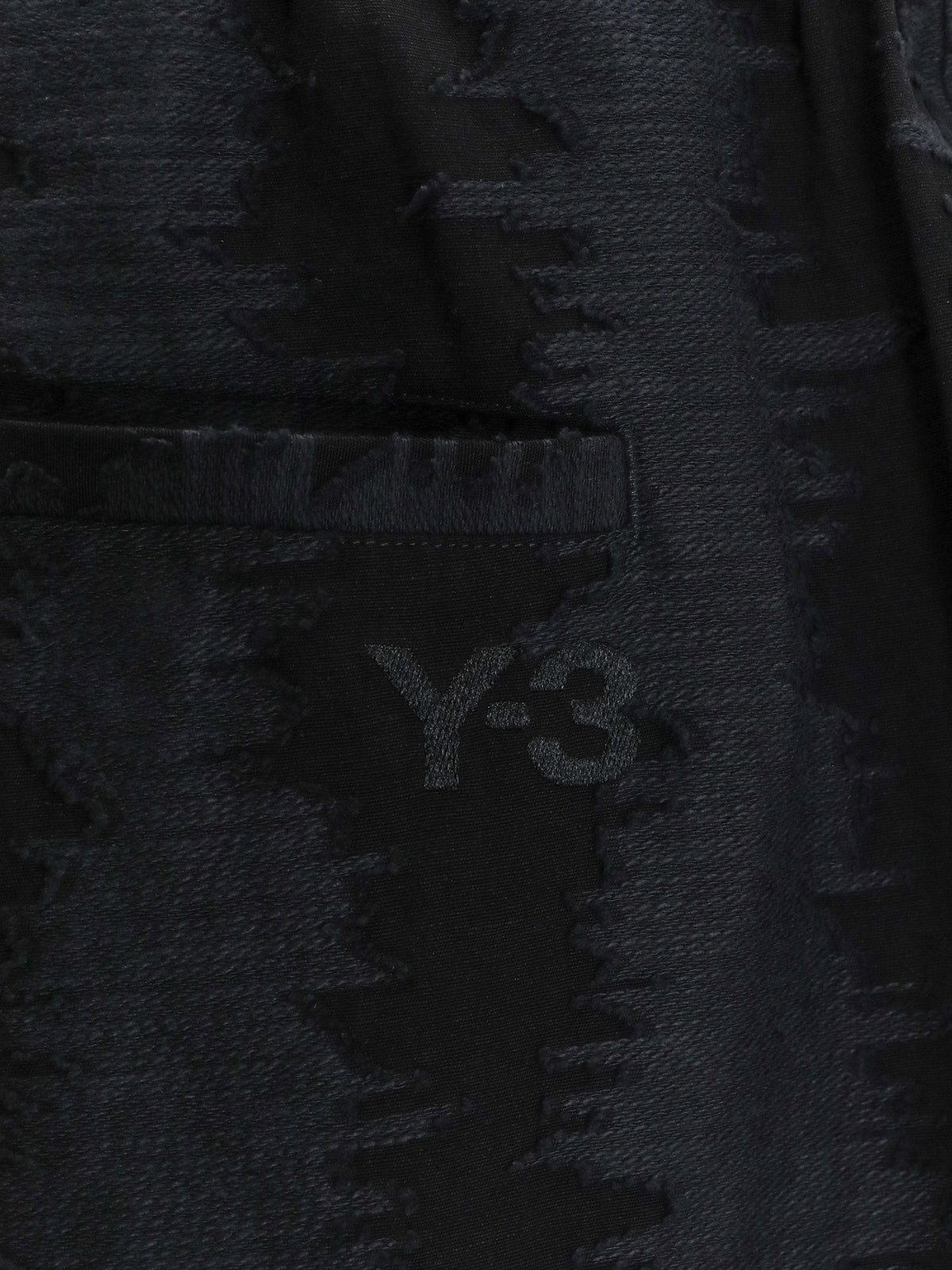 Y-3 Men's Cotton and Linen Trousers Black, view 3