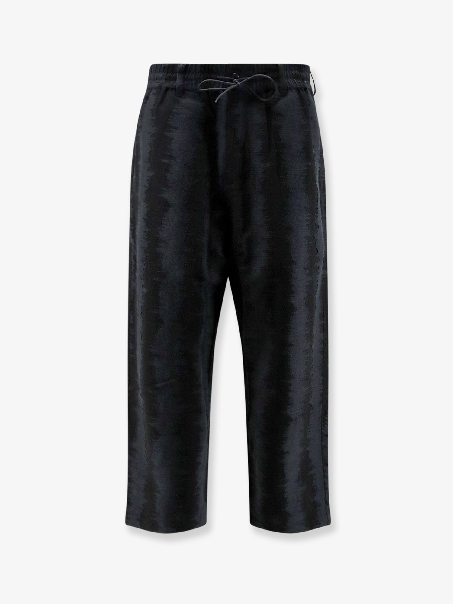 Y-3 Men's Cotton and Linen Trousers Black