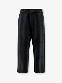 Y-3 Men's Cotton and Linen Trousers Black
