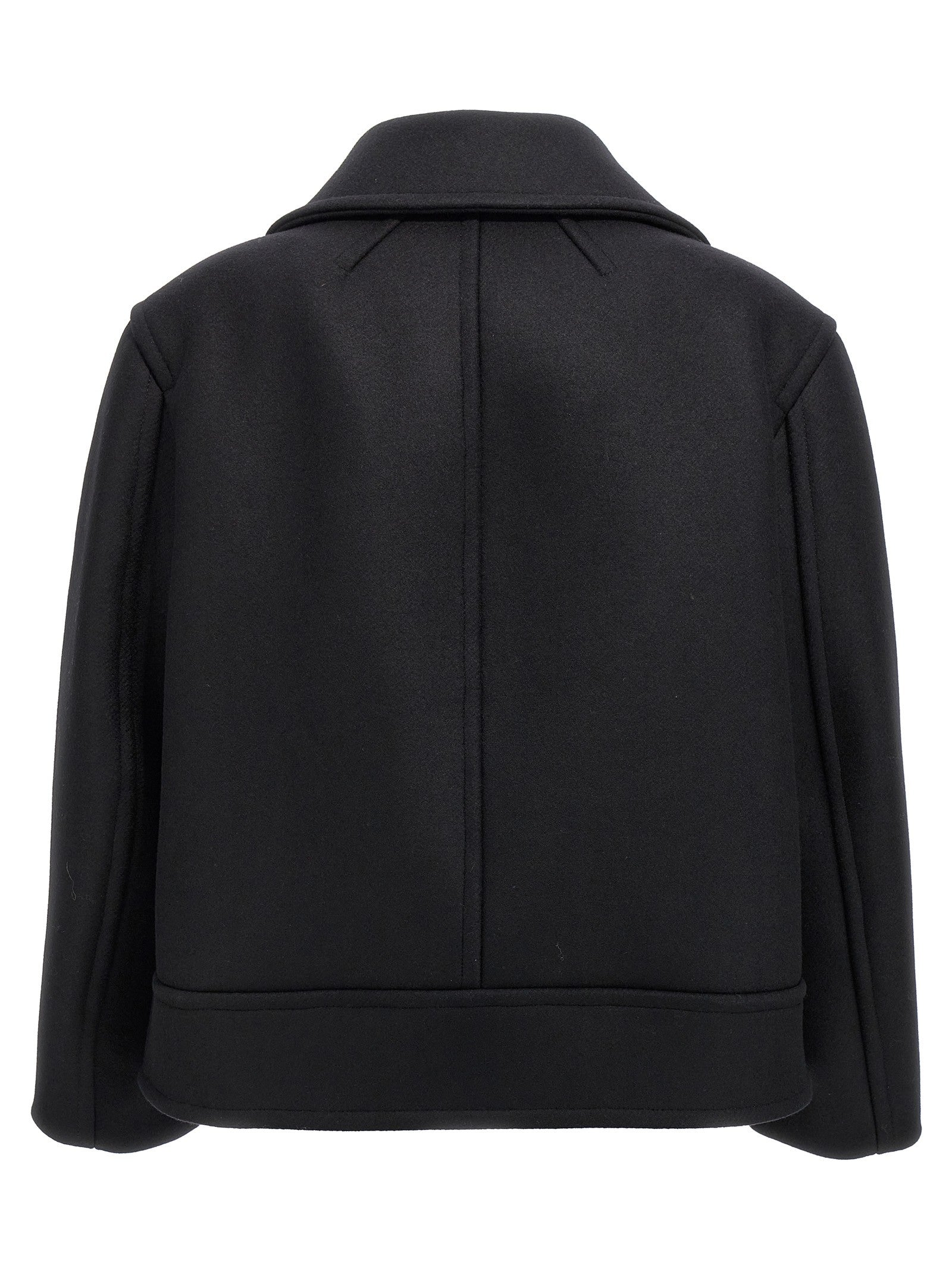 Saint Laurent Oversized Caban Coat Black