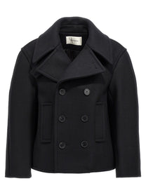 Saint Laurent Oversized Caban Coat Black