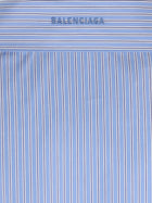 Balenciaga Women's Oversized Cotton Stole Shirt Blue, view 3