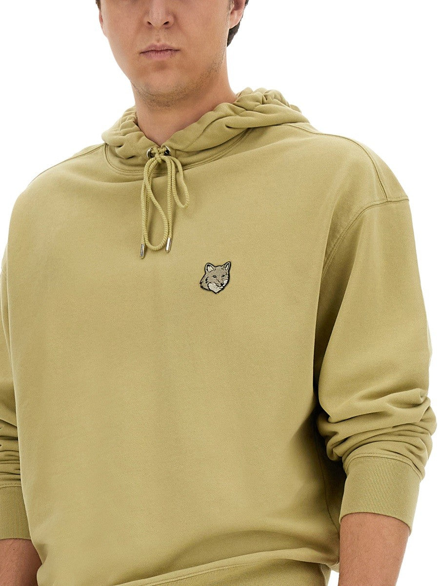 Maison Kitsuné Men's Oversized Hoodie Beige