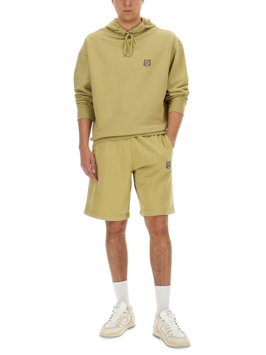 Maison Kitsuné Men's Oversized Hoodie Beige