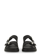 Alexander McQueen Women's Oversized Hybrid Sandal Black, view 4