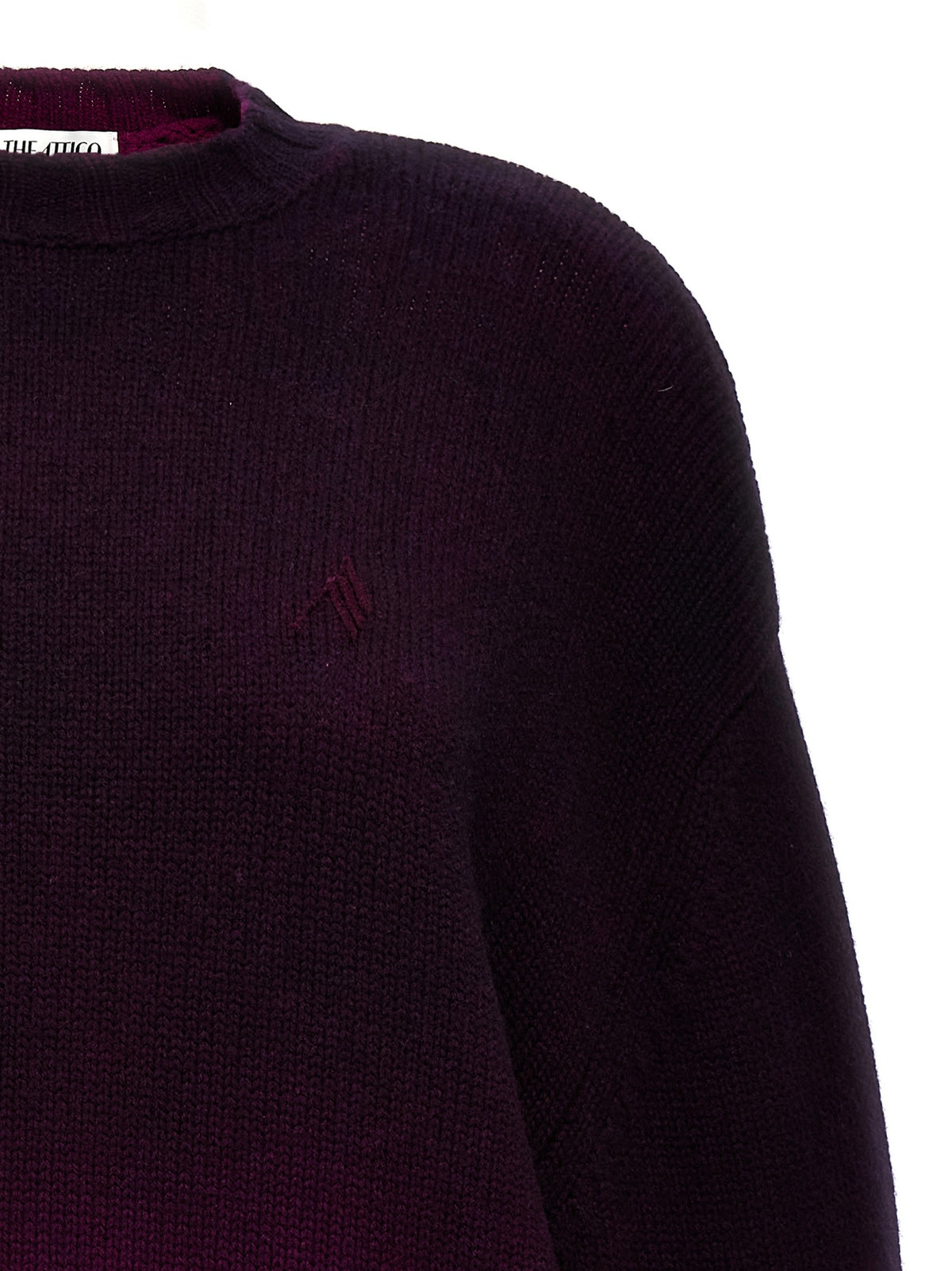 The Attico Oversized Knit Dress Purple