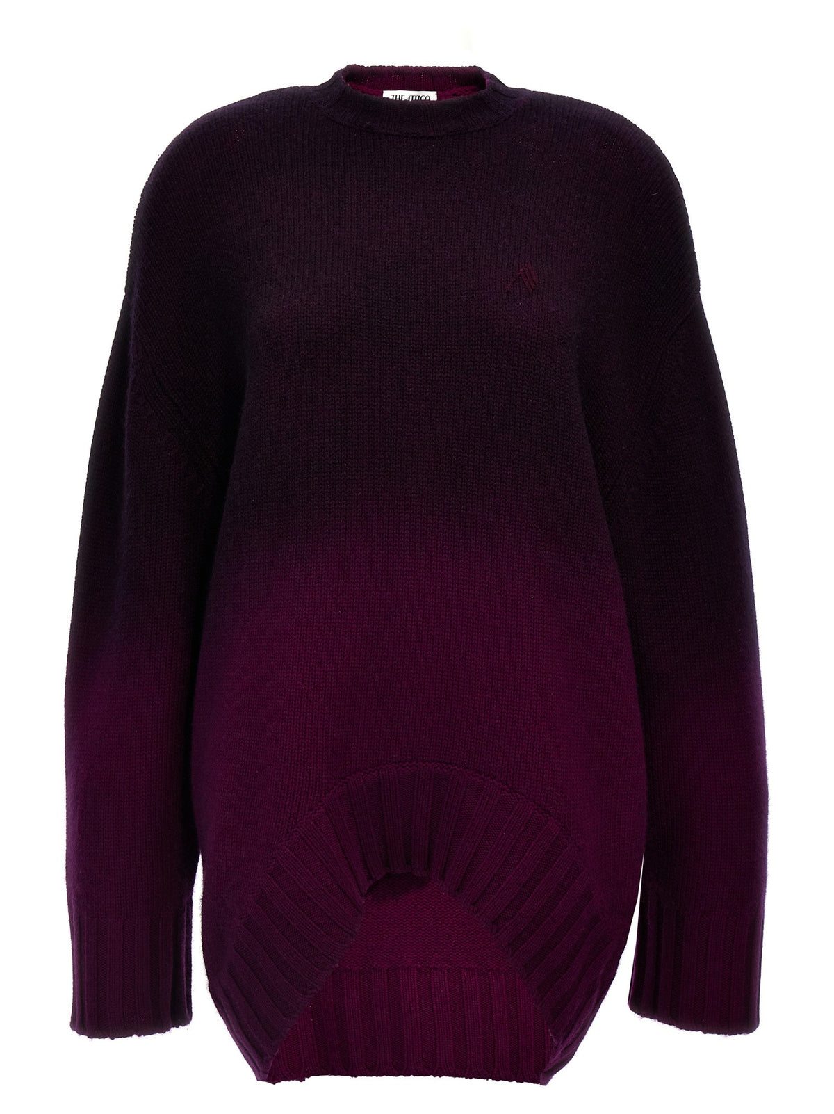 The Attico Oversized Knit Dress Purple