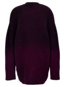 The Attico Oversized Knit Dress Purple