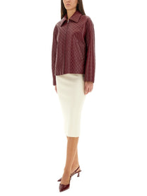 Gucci Women's Oversized Leather Jacket Red