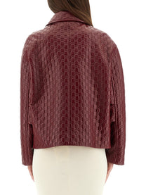 Gucci Women's Oversized Leather Jacket Red