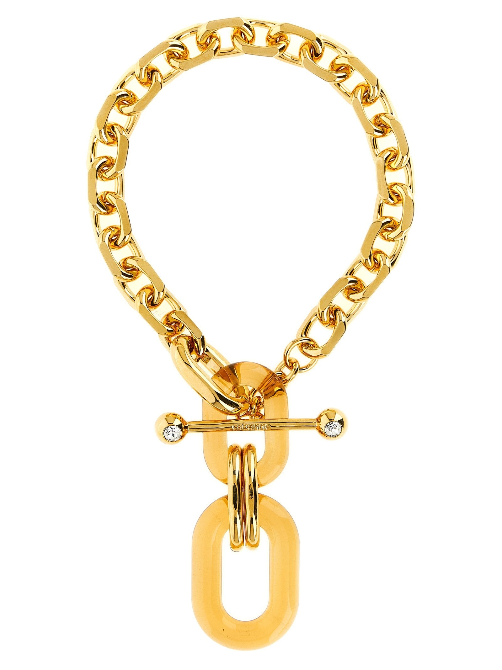 Rabanne Oversized Mesh Necklace Gold
