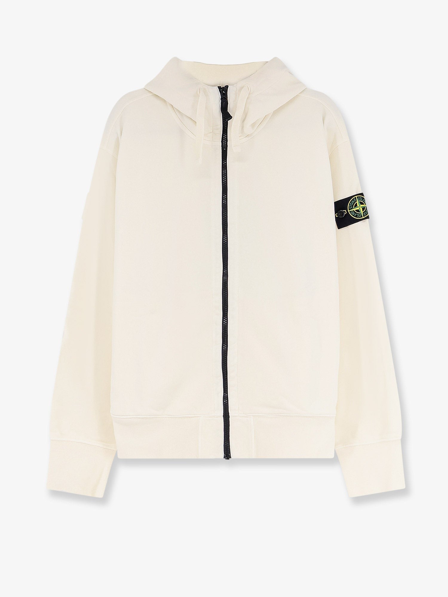 Stone Island Men's Oversized Organic Cotton Hoodie White