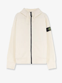 Stone Island Men's Oversized Organic Cotton Hoodie White