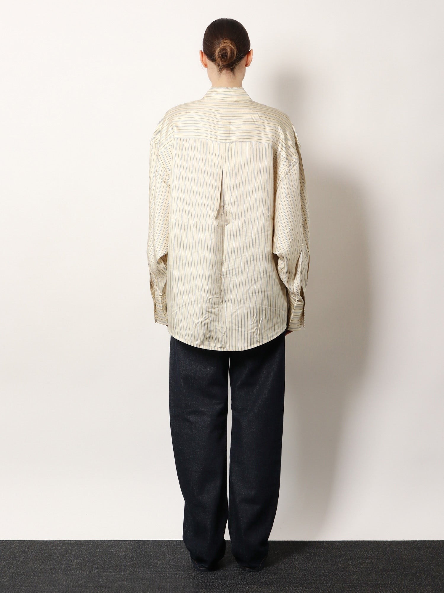 Toteme Women's Striped Silk Shirt Beige