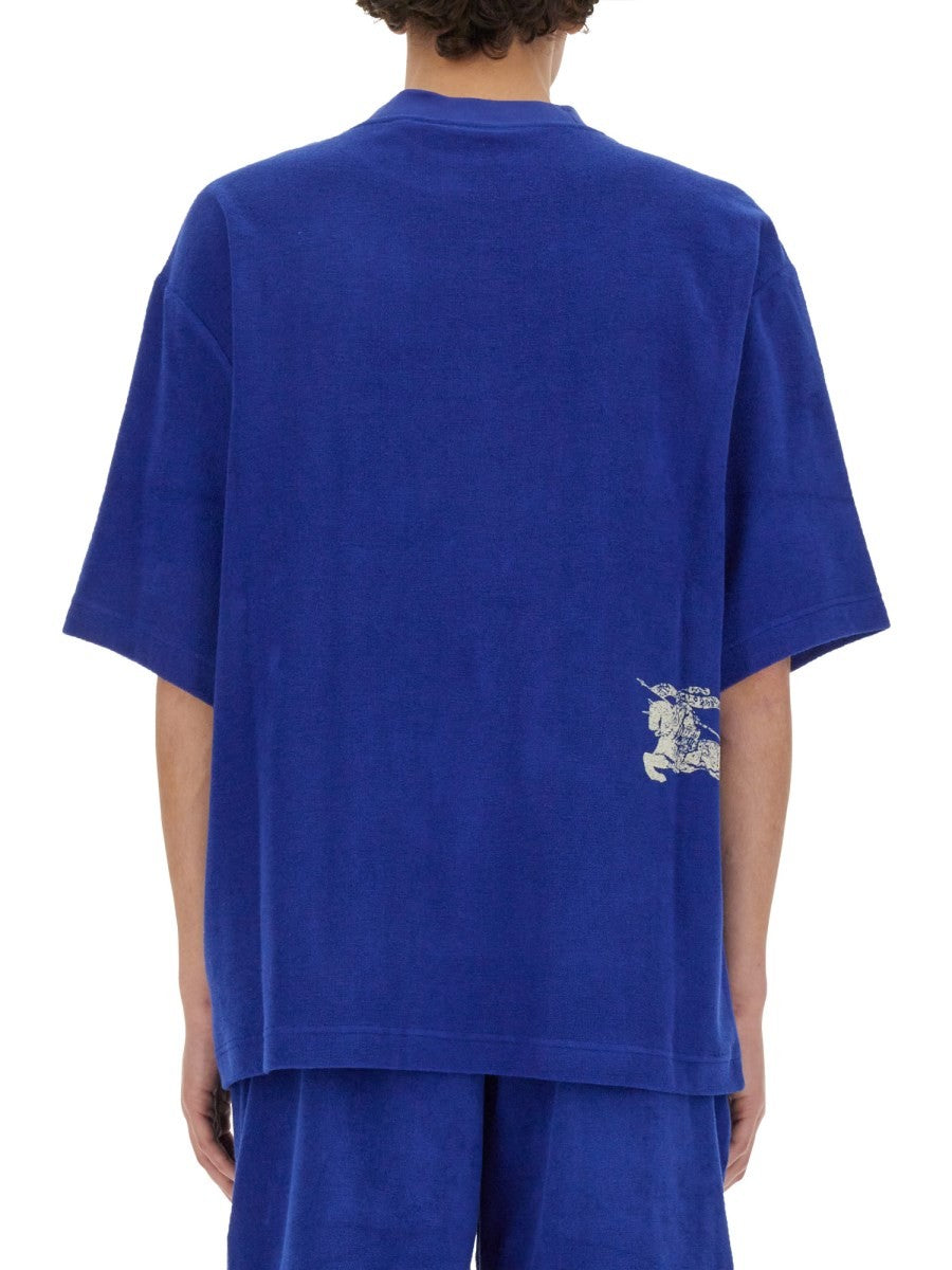 Burberry Men's Oversized Shirt Blue, view 3