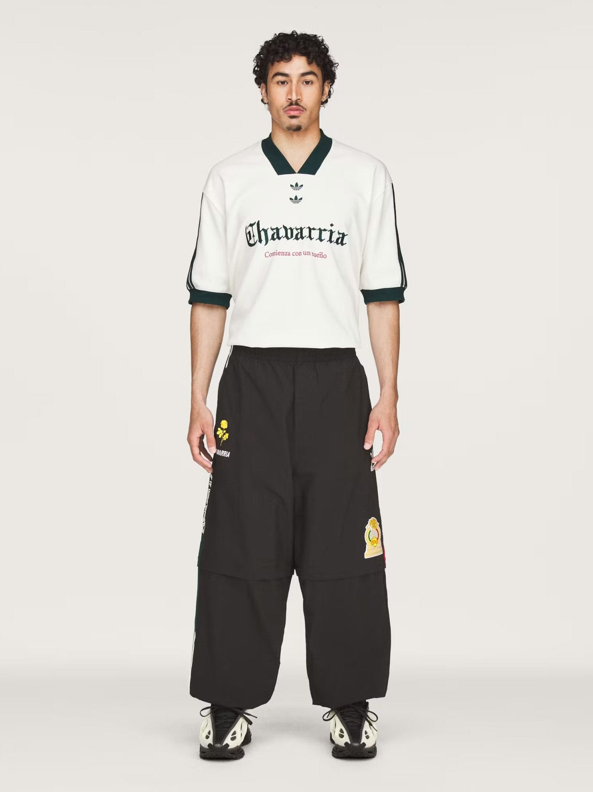 adidas Originals x Willy Chavarria Men's Oversized Woven Track Trousers Black, view 2