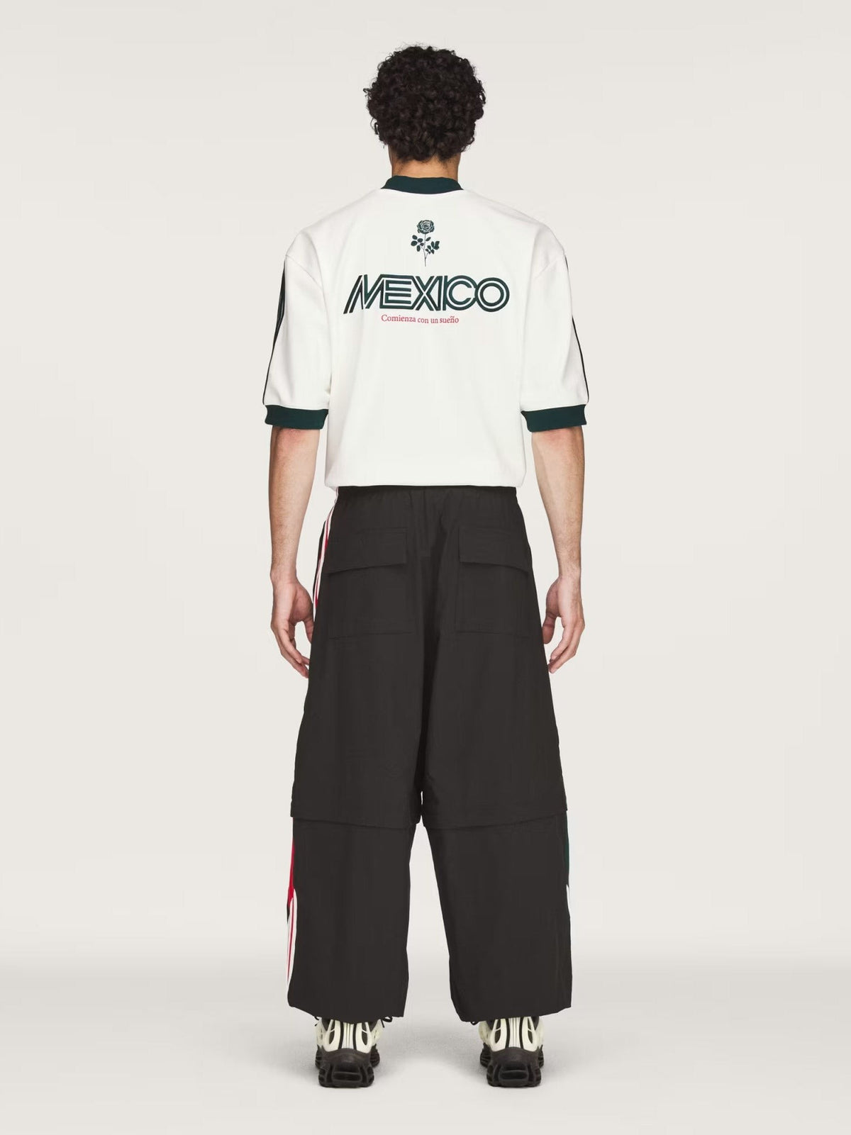 adidas Originals x Willy Chavarria Men's Oversized Woven Track Trousers Black, view 3