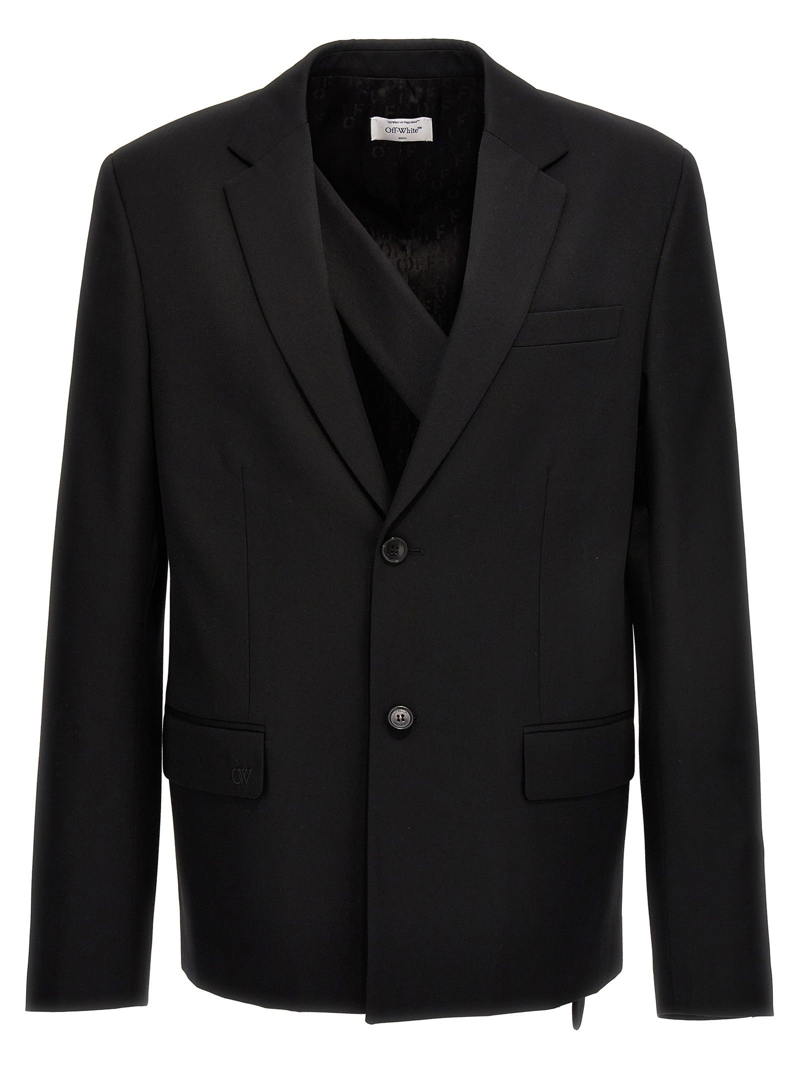 Off-White OW Embroidery Blazer Black