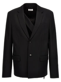 Off-White OW Embroidery Blazer Black