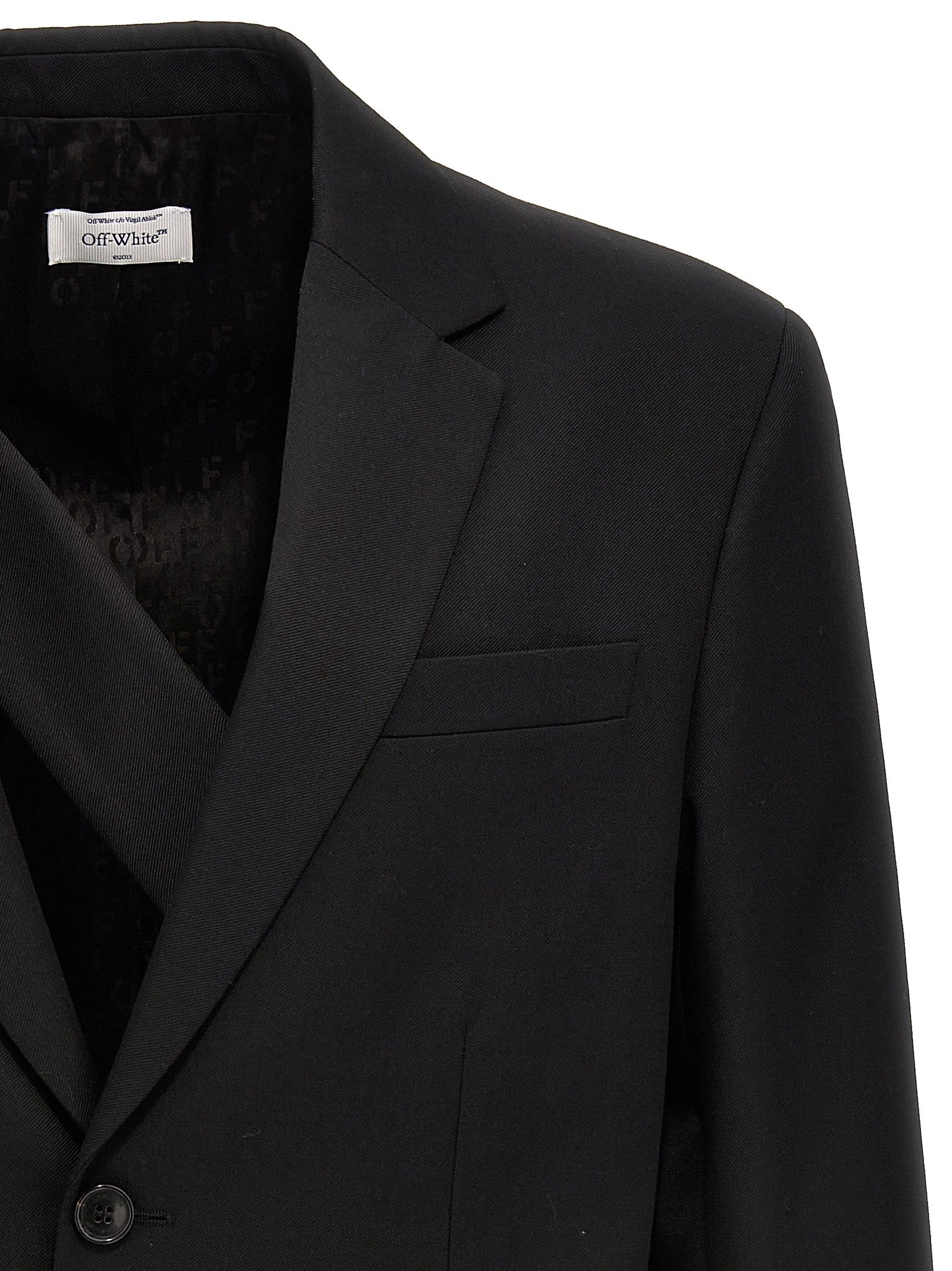 Off-White OW Embroidery Blazer Black