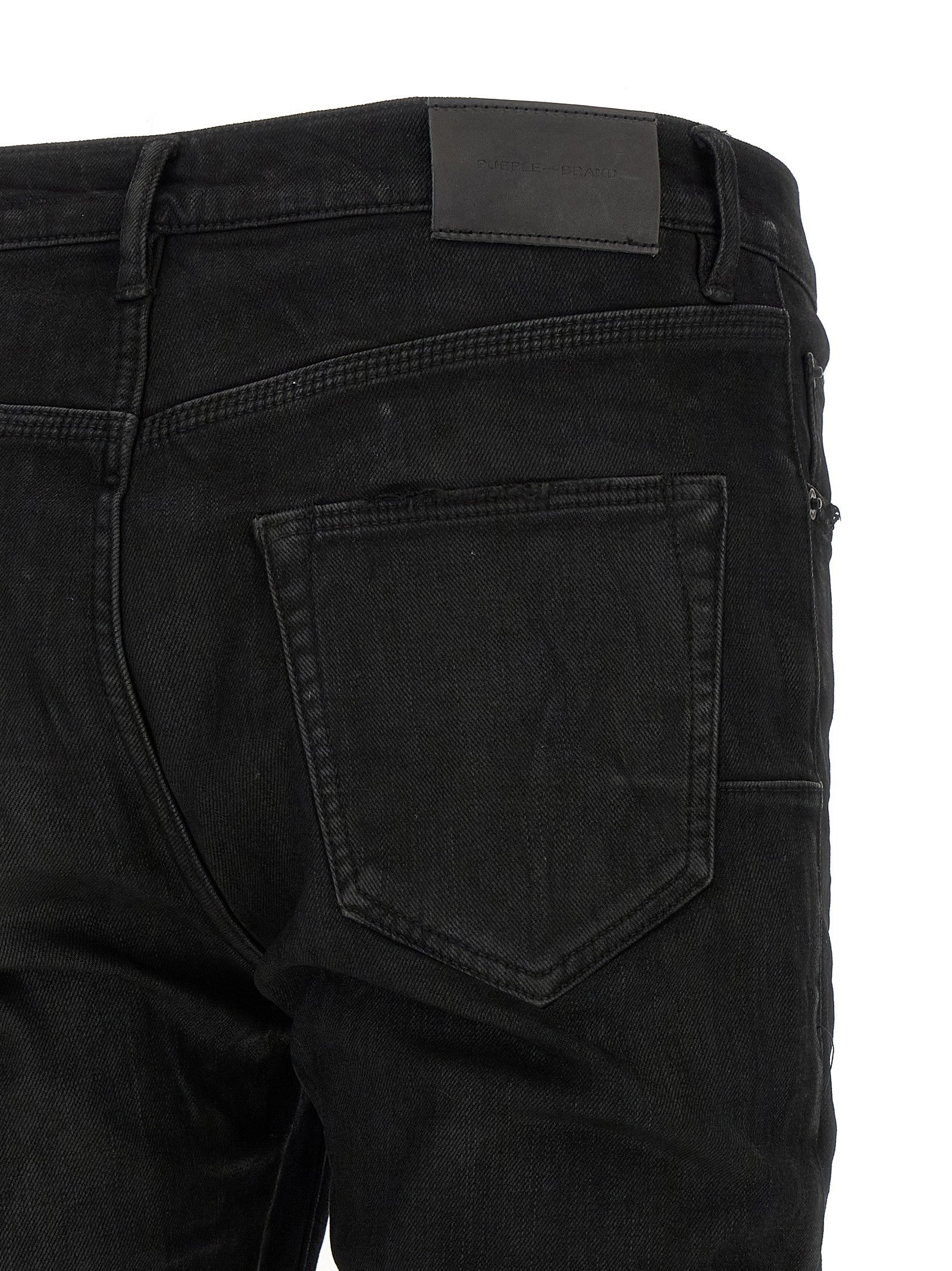 PURPLE BRAND Black Resin Jeans Black