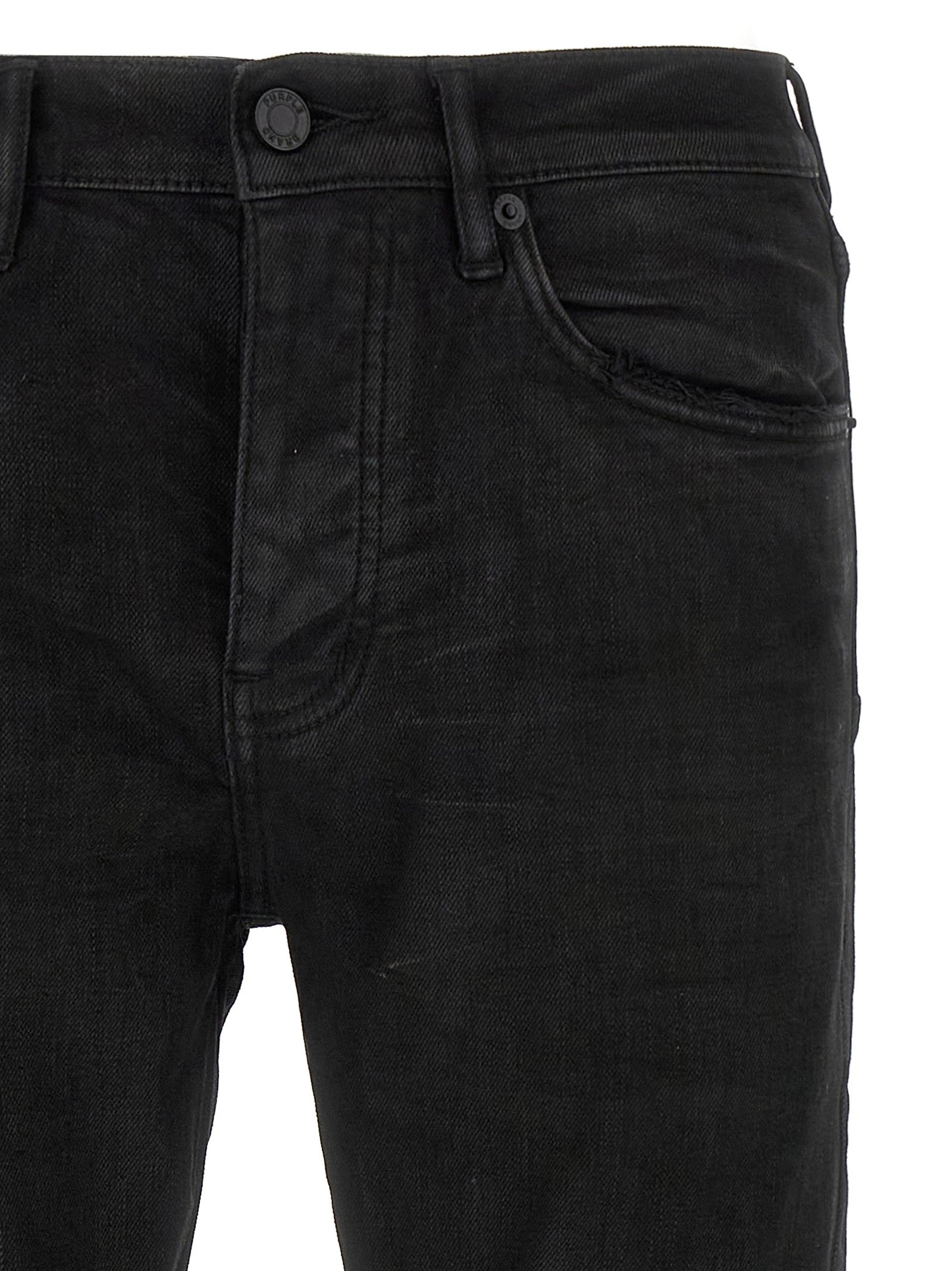 PURPLE BRAND Black Resin Jeans Black