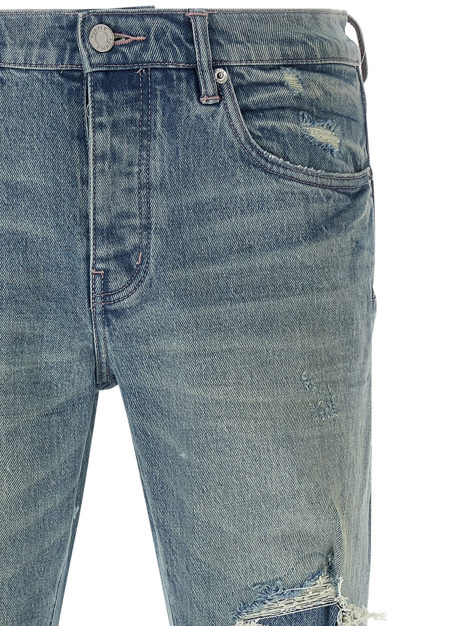 PURPLE BRAND Repairs Jeans Blue
