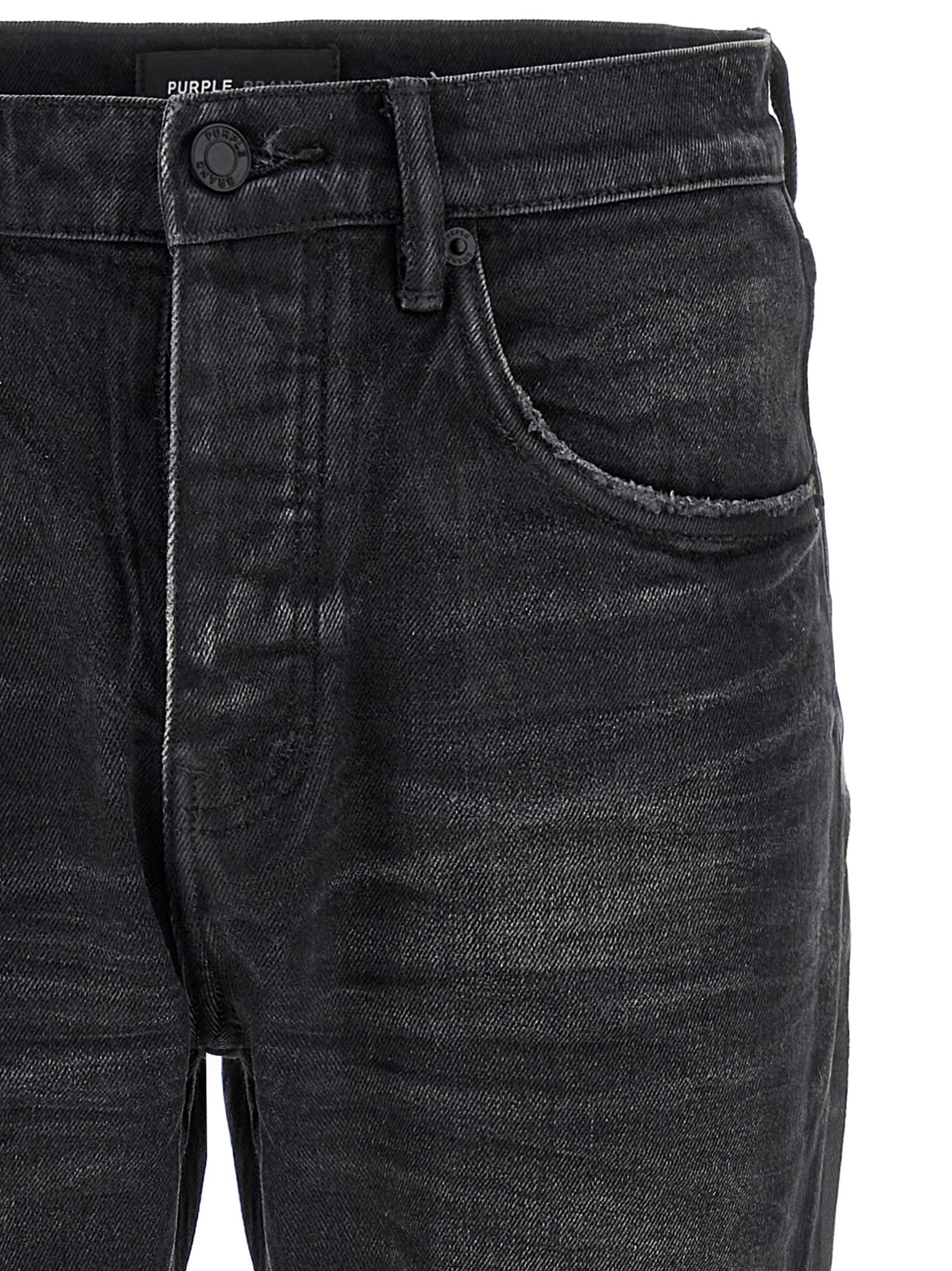 PURPLE BRAND Double Dip Coated Jeans Black