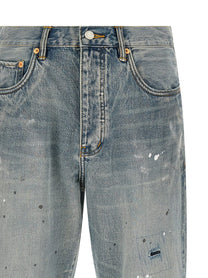 PURPLE BRAND Vintage Slash Paint Jeans Blue