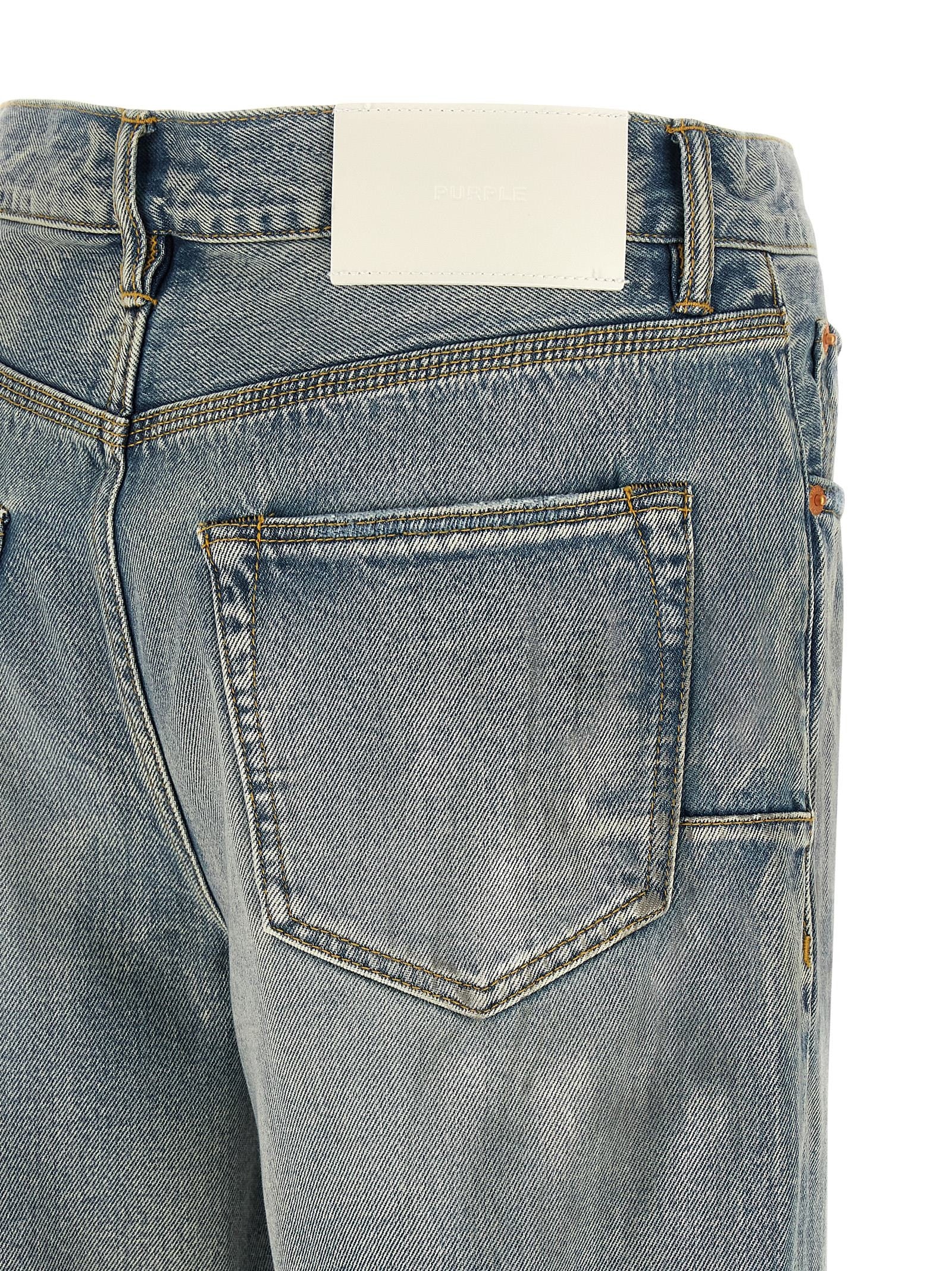 PURPLE BRAND Vintage Slash Paint Jeans Blue