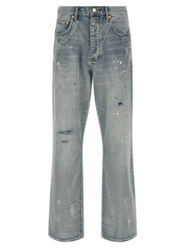 PURPLE BRAND Vintage Slash Paint Jeans Blue