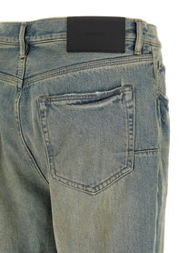 Purple Dirty Fade Rip Boot Jeans Blue