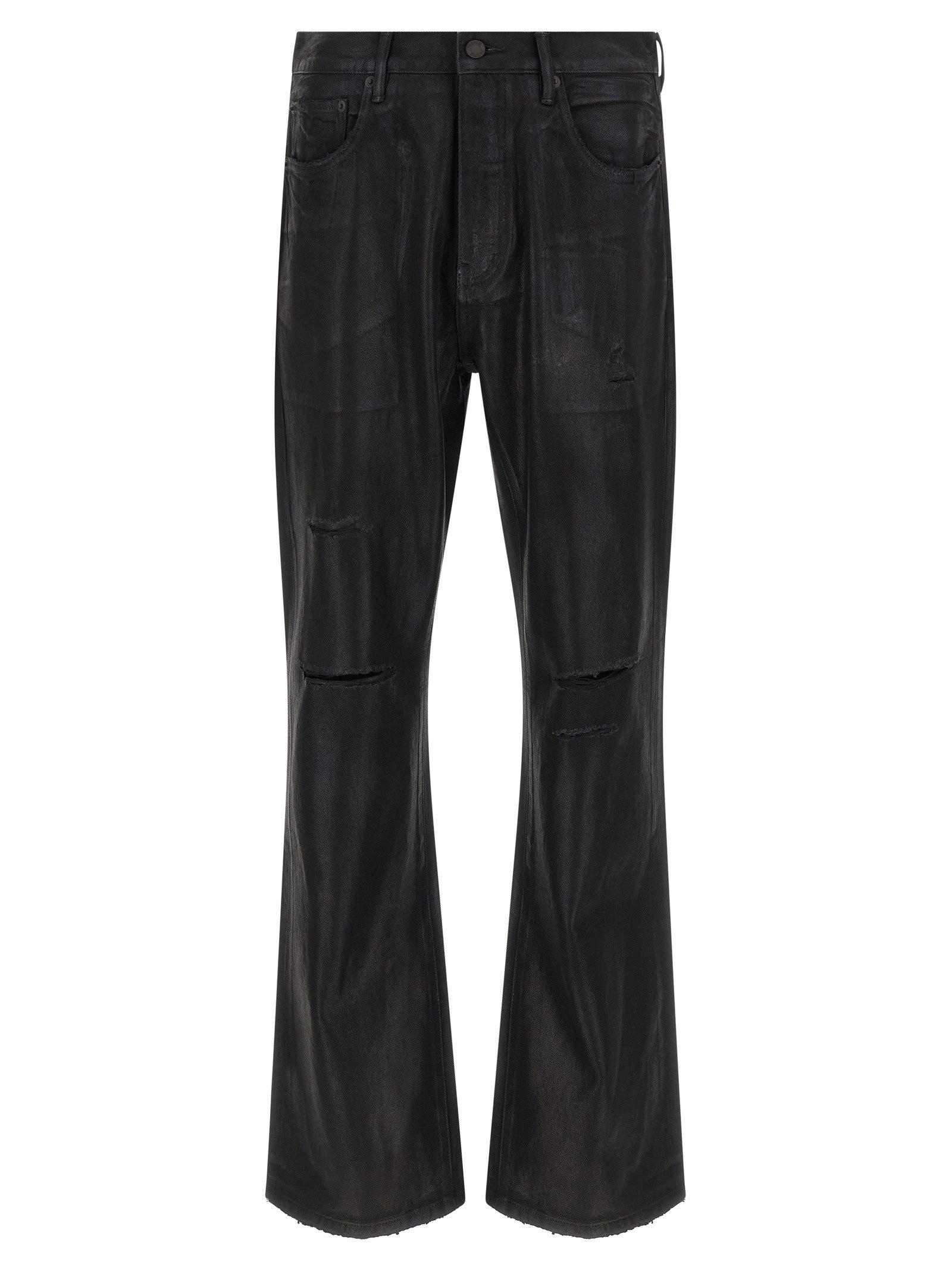 Purple Rinsed Foil Boot Jeans Black